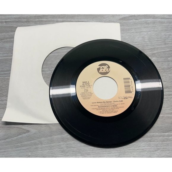 Alexander O'Neal Love Makes No Sense 45 R&B Soul Promo Tabu 31458 7706 7 - Picture 4 of 4
